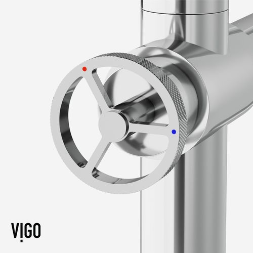 Main product image of Cass Single Handle Bridge Kitchen Faucet (Chrome), VG02050CH