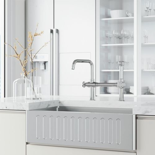 Main product image of Cass Single Handle Bridge Kitchen Faucet (Chrome), VG02050CH