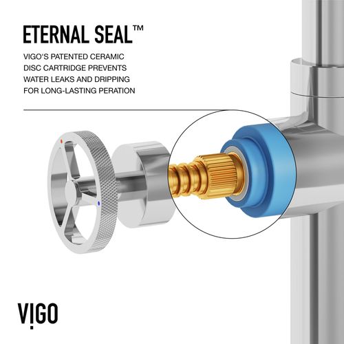 Main product image of Cass Single Handle Bridge Kitchen Faucet (Chrome), VG02050CH