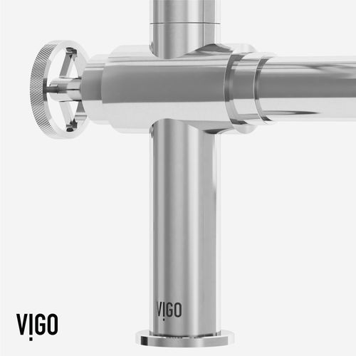 Main product image of Cass Single Handle Bridge Kitchen Faucet (Chrome), VG02050CH
