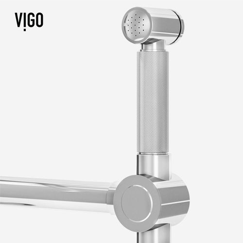 Main product image of Cass Single Handle Bridge Kitchen Faucet (Chrome), VG02050CH