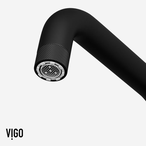 Main product image of Cass Single Handle Bridge Kitchen Faucet w/ Side Sprayer (Matte Black), VG02050MB