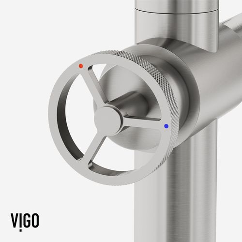 Main product image of Cass Single Handle Bridge Kitchen Faucet (Stainless Steel), VG02050ST