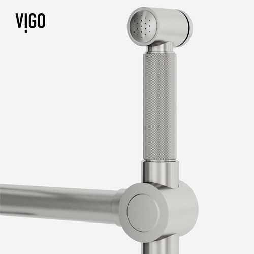 Main product image of Cass Single Handle Bridge Kitchen Faucet (Stainless Steel), VG02050ST