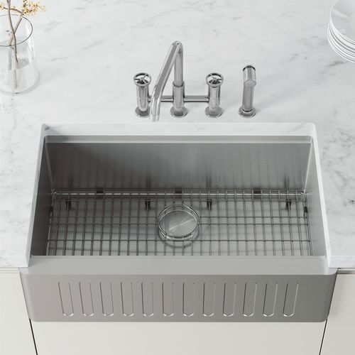 Main product image of Cass Two-Handle Widespread Bridge Kitchen Faucet w/ Side Sprayer (Chrome), VG02051CH