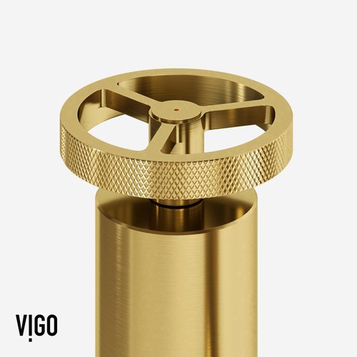 Main product image of Cass Two-Handle Widespread Bridge Kitchen Faucet w/ Side Sprayer (Matte Brushed Gold), VG02051MG
