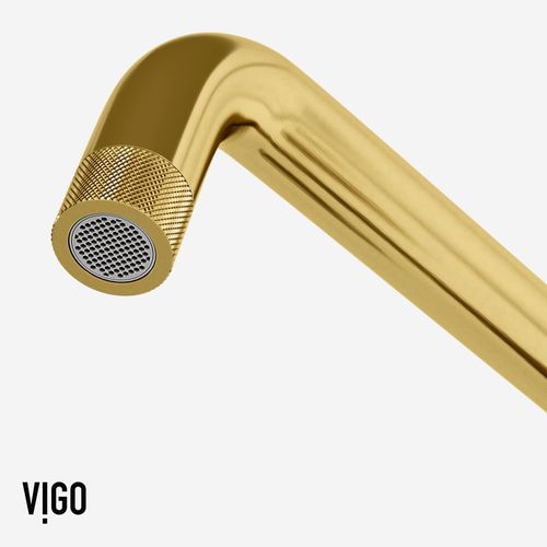 Main product image of Cass Two-Handle Widespread Bridge Kitchen Faucet w/ Side Sprayer (Matte Brushed Gold), VG02051MG