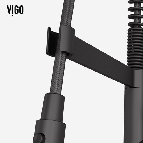Main product image of Edison Pro Single Handle Pull-Down Kitchen Faucet (Matte Black), VG02052MB
