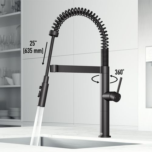 Main product image of Edison Pro Single Handle Pull-Down Kitchen Faucet (Matte Black), VG02052MB