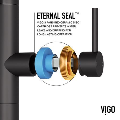 Main product image of Edison Pro Single Handle Pull-Down Kitchen Faucet (Matte Black), VG02052MB