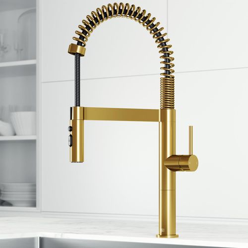 Main product image of Edison Pro Single Handle Pull-Down Kitchen Faucet (Matte Brushed Gold), VG02052MG