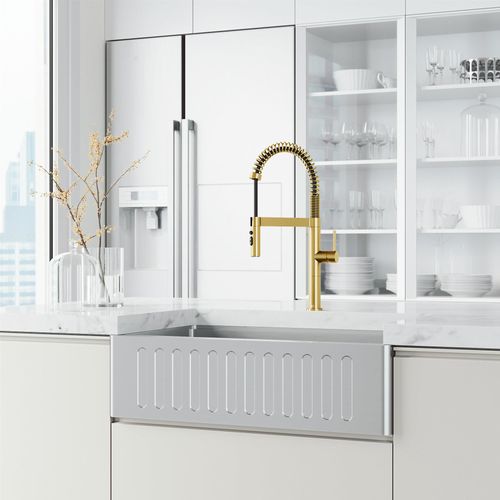 Main product image of Edison Pro Single Handle Pull-Down Kitchen Faucet (Matte Brushed Gold), VG02052MG