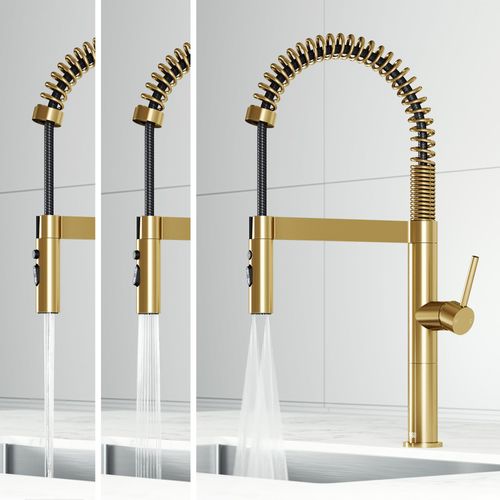 Main product image of Edison Pro Single Handle Pull-Down Kitchen Faucet (Matte Brushed Gold), VG02052MG