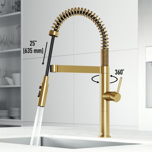 Main product image of Edison Pro Single Handle Pull-Down Kitchen Faucet (Matte Brushed Gold), VG02052MG