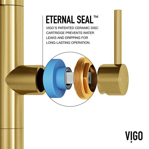 Main product image of Edison Pro Single Handle Pull-Down Kitchen Faucet (Matte Brushed Gold), VG02052MG