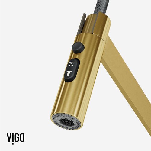 Main product image of Edison Pro Single Handle Pull-Down Kitchen Faucet (Matte Brushed Gold), VG02052MG