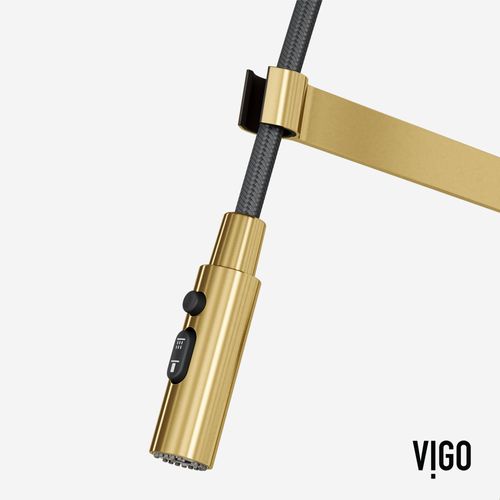 Main product image of Edison Pro Single Handle Pull-Down Kitchen Faucet (Matte Brushed Gold), VG02052MG
