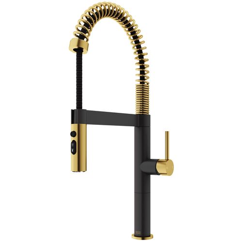 Main product image of Edison Pro Single Handle Pull-Down Kitchen Faucet (Matte Gold/Matte Black), VG02052MGMB