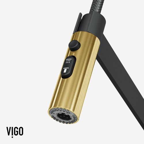 Main product image of Edison Pro Single Handle Pull-Down Kitchen Faucet (Matte Gold/Matte Black), VG02052MGMB