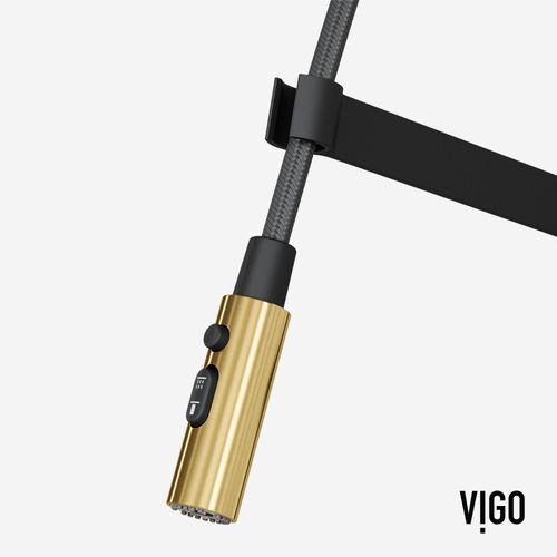 Main product image of Edison Pro Single Handle Pull-Down Kitchen Faucet (Matte Gold/Matte Black), VG02052MGMB
