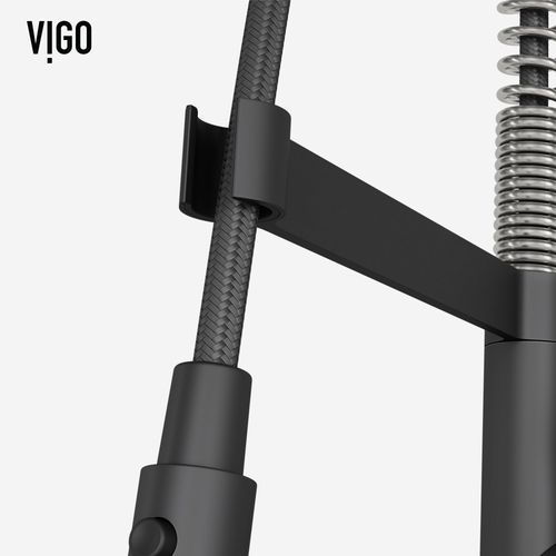 Main product image of Edison Pro Single Handle Pull-Down Kitchen Faucet (Stainless Steel/Matte Black), VG02052STMB