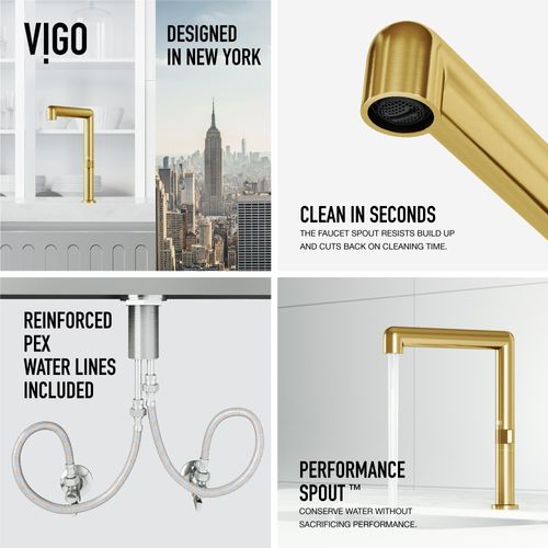Main product image of Jewel Bar Kitchen Faucet (Matte Brushed Gold), VG02053MG