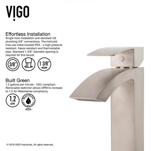 Main product image of Duris Single Handle Bathroom Vessel Faucet (Brushed Nickel), VG03007BN