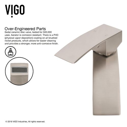 Main product image of Duris Single Handle Bathroom Vessel Faucet (Brushed Nickel), VG03007BN