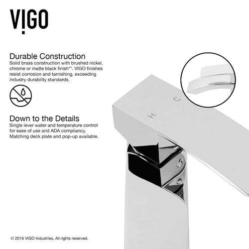 Main product image of Duris Single Handle Bathroom Vessel Faucet (Chrome), VG03007CH