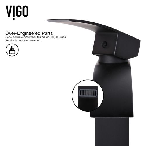 Main product image of Duris Single Handle Bathroom Vessel Faucet (Matte Black), VG03007MB
