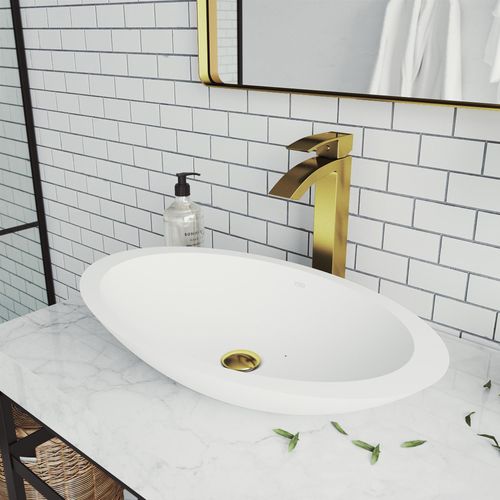 Main product image of Duris Single Handle Bathroom Vessel Faucet (Matte Brushed Gold), VG03007MG