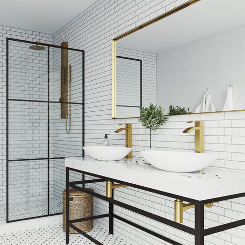 Main product image of Duris Single Handle Bathroom Vessel Faucet (Matte Brushed Gold), VG03007MG