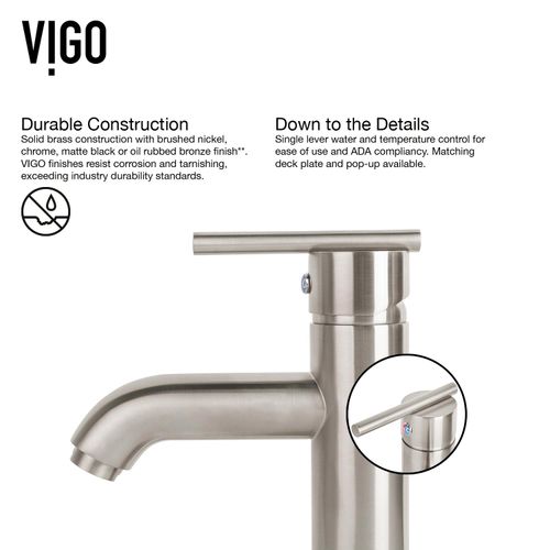 Main product image of Seville Single Handle Bathroom Vessel Faucet (Brushed Nickel), VG03009BN