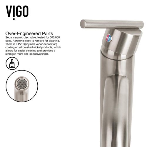 Main product image of Seville Single Handle Bathroom Vessel Faucet (Brushed Nickel), VG03009BN