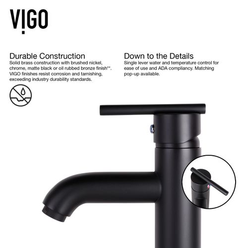 Main product image of Seville Single Handle Bathroom Vessel Faucet (Matte Black), VG03009MB