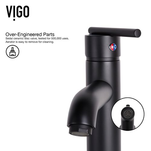 Main product image of Seville Single Handle Bathroom Vessel Faucet (Matte Black), VG03009MB