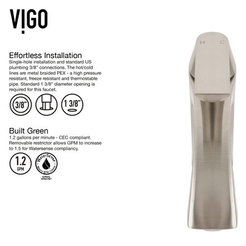 Main product image of Linus Single Handle Bathroom Vessel Faucet (Brushed Nickel), VG03013BN