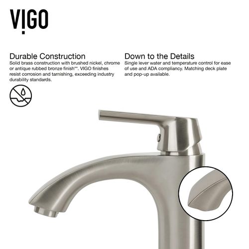 Main product image of Linus Single Handle Bathroom Vessel Faucet (Brushed Nickel), VG03013BN