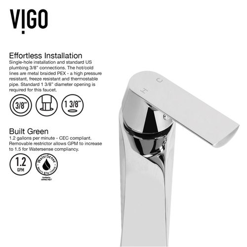 Main product image of Linus Single Handle Bathroom Vessel Faucet (Chrome), VG03013CH