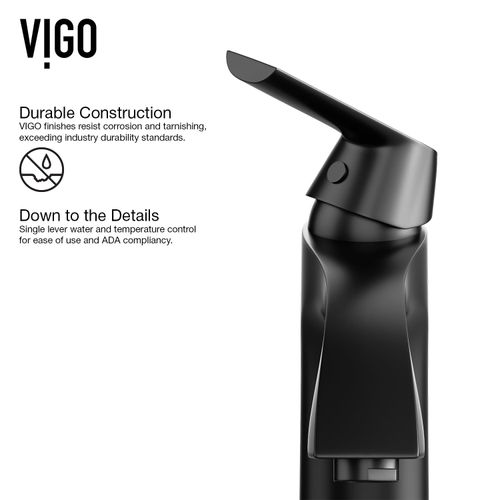 Main product image of Linus Single Handle Bathroom Vessel Faucet (Matte Black), VG03013MB