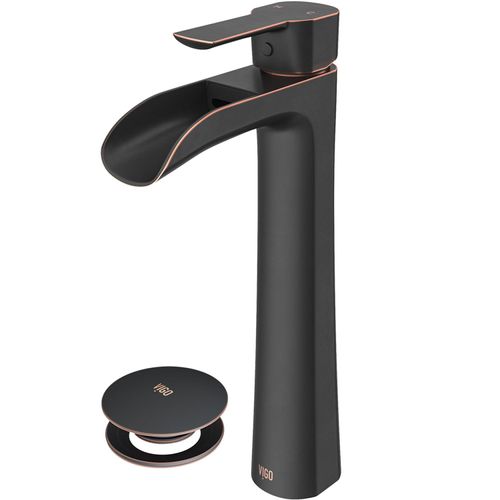 Main product image of Niko Single Handle Bathroom Vessel Faucet w/ Pop-Up Drain (Antique Rubbed Bronze), VG03024ARB2