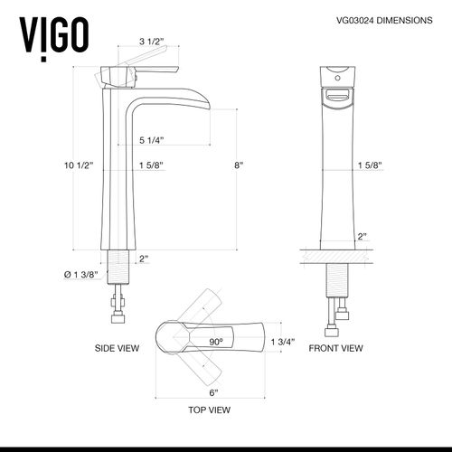 Main product image of Niko Single Handle Bathroom Vessel Faucet w/ Pop-Up Drain (Antique Rubbed Bronze), VG03024ARB2
