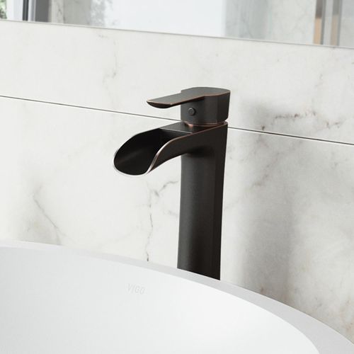 Main product image of Niko Single Handle Bathroom Vessel Faucet w/ Pop-Up Drain (Antique Rubbed Bronze), VG03024ARB2