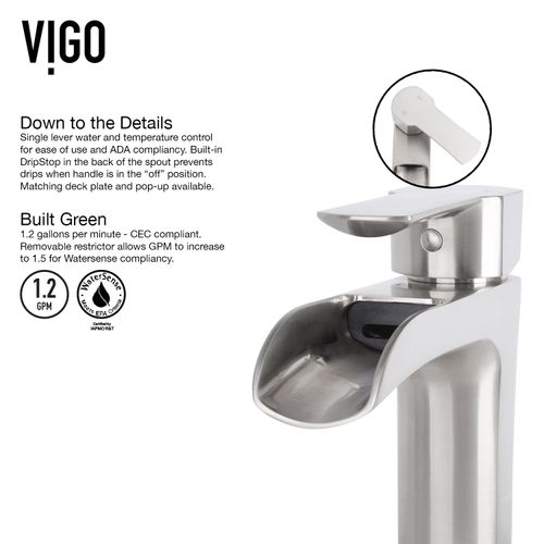 Main product image of Niko Single Handle Bathroom Vessel Faucet (Brushed Nickel), VG03024BN