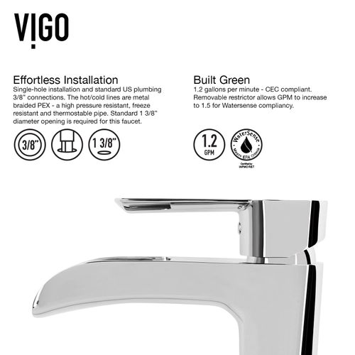 Main product image of Niko Single Handle Bathroom Vessel Faucet (Chrome), VG03024CH