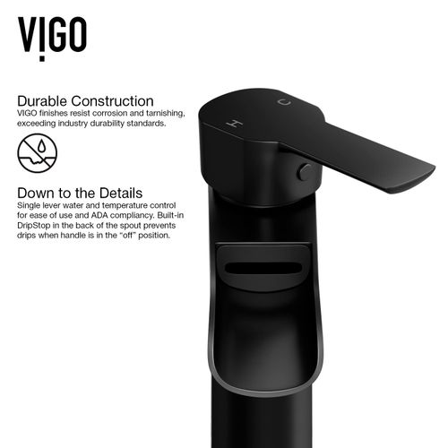 Main product image of Niko Single Handle Bathroom Vessel Faucet (Matte Black), VG03024MB