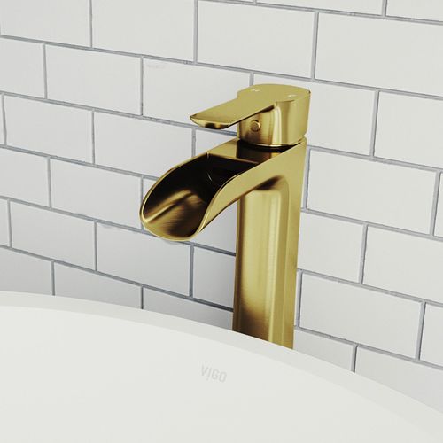 Main product image of Niko Single Handle Bathroom Vessel Faucet (MatteBrushed Gold), VG03024MG