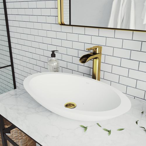 Main product image of Niko Single Handle Bathroom Vessel Faucet (MatteBrushed Gold), VG03024MG