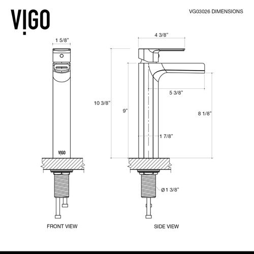 Main product image of Amada Single Handle Bathroom Vessel Faucet (Brushed Nickel), VG03026BN