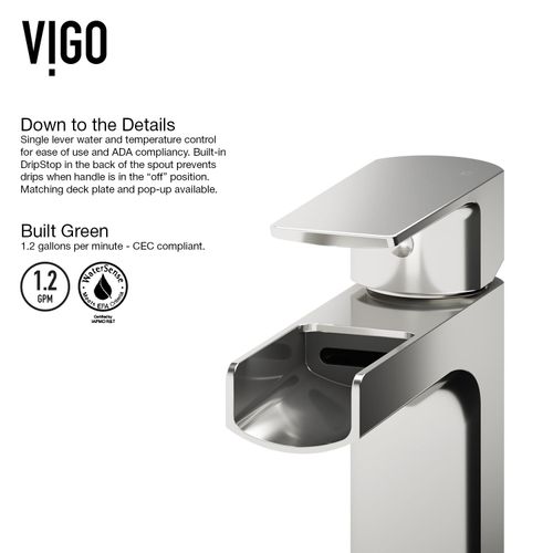 Main product image of Amada Single Handle Bathroom Vessel Faucet (Brushed Nickel), VG03026BN
